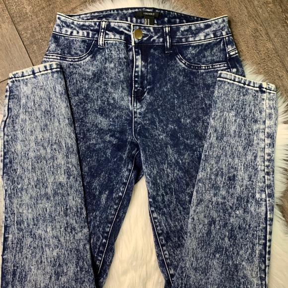 🍀FOREVER 21 Stone Washed High Waist Skinny Jeans - Picture 4 of 7